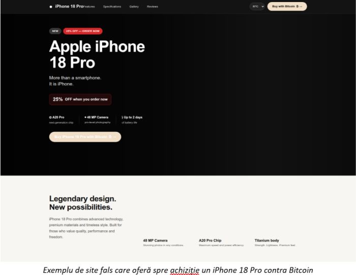 Kaspersky: Atacatorii cibernetici profită de popularitatea iPhone 18 prin oferte şi magazine false